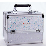 

	KBG White/Silver Stars Makeup Case with Mirror DS1004M

