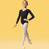 

	Long Sleeve Leotard with Low Back

