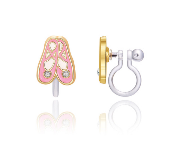 Girl Nation Ballet Slippers Clip-on Earrings J456sC