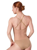 

	Capezio Plunge Neck Mesh Midriff Leotard  3763W

