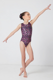 

	Printed Tank Gymnastics Leotard with Metallic Details 27822

