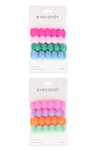 

	Eyecandy 4-Pack of Large Puffy Hair Elastics 47573

