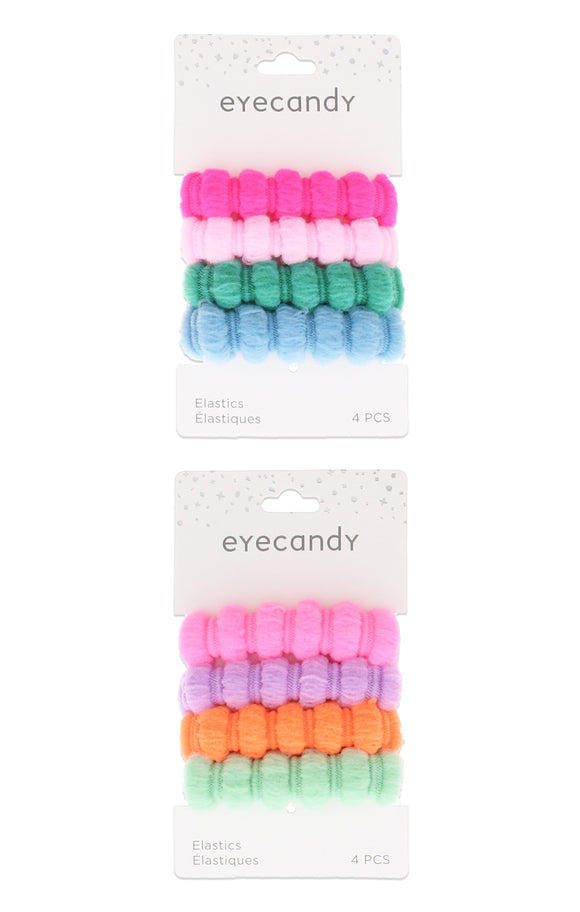Eyecandy 4-Pack of Large Puffy Hair Elastics 47573