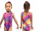 

	Mondor Printed Tank Metallic Detail Gymnastics Leotard 7822

