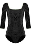 

	Yumiko Marieke 3/4 Sleeve Leotard in Black Velvet

