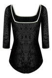 

	Yumiko Marieke 3/4 Sleeve Leotard in Black Velvet

