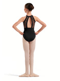 

	Bloch Opulence Kids Floral Flock Print Halter Leotard CL40016

