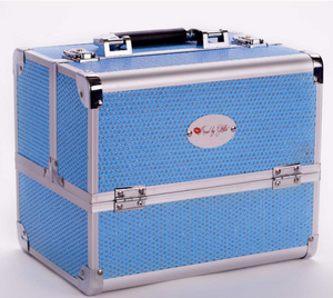 

	KBG Light Blue Diamond Makeup Case with Mirror DS1002M

