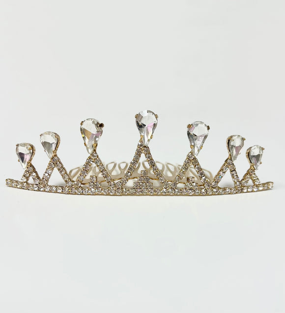 

	Mimy Seven-Point Rhinestone Tiara MIH044

