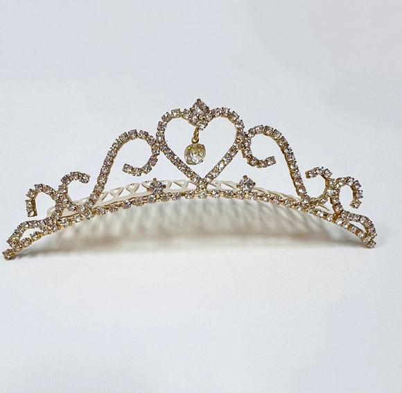 Mimy Heart Tiara with Glass MIH043