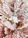 

	Christmas Tradition 6.5" Glass Ballerina Ornament with White Feathers W8713

