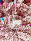 

	Christmas Tradition 6.5" Glass Ballerina Ornament with White Feathers W8713

