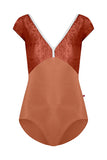 

	Yumiko Alicia Cap Sleeve Leotard in Rosewood and Amaretto July-25-03

