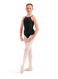 

	Mirella Adagio Kids Floral Embroidered Keyhole Halter Leotard M40007C

