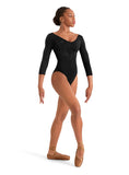 

	Mirella Adagio Embroidered 3/4 Sleeve Leotard M60003LM

