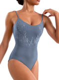 

	Mirella Adagio Floral Embroidered Camisole Leotard M70007LM

