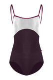 

	Yumiko Denise Leotard in Eggplant and White

