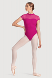 

	Mirella Mock Neckline Braid Detail Mesh Back Cap Sleeve Leotard M5104LM


