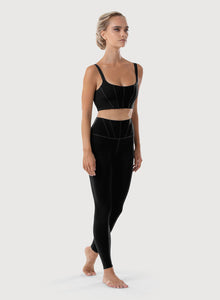 

	Bloch Aurora Reva Paneled Waistband Legging P4148

