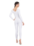 

	White Long Sleeve Unitard

