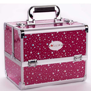 

	KBG Hot Pink Star Makeup Case with Mirror DS1005M

