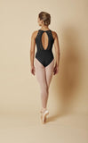 

	Open Back Lace Mesh Camisole Leotard

