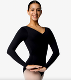 

	Long Sleeve Leotard with Low Back

