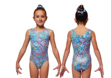 

	Printed Tank Gymnastics Leotard with Metallic Details 27822

