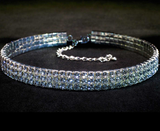 KBG 3 Row Crystal Stretch Regular Size 29.5 CM SS0100