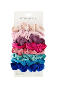 

	Eyecandy 8-Pack Velvet Scrunchies B123808

