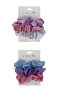 

	Eyecandy 3-Pack Iridescent Scrunchies B123803

