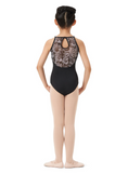 

	Mirella Halter Leotard with Princess Seams and Printed Mesh M807C

