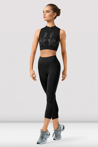 

	Bloch Rayna Zipper Mirage Print Crop Top Z9345

