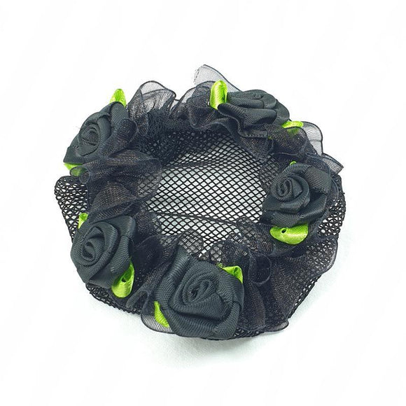 Black Bun Cover with Roses