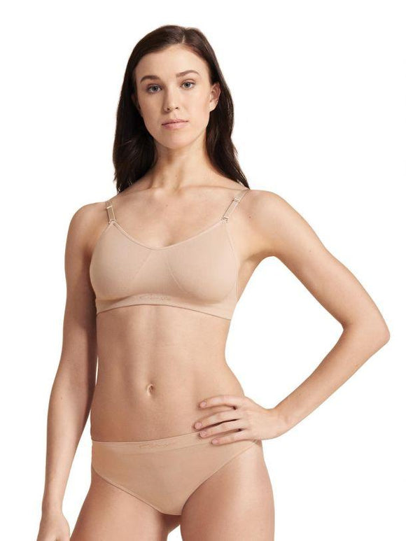 Seamless Bra with Clear Back Strap