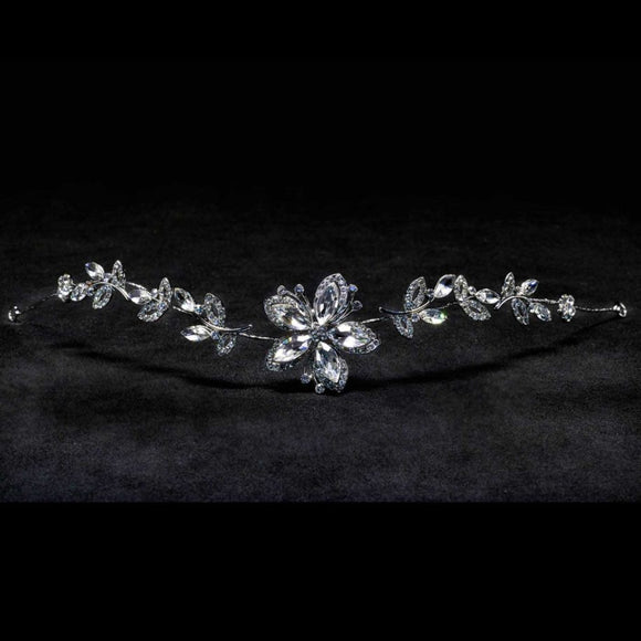 Rhinestone Flower Bun Wrap - 27cm